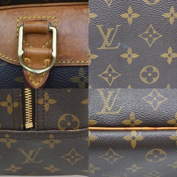 LOUIS VUITTON LV Logo Deauville Hand Bag Monogram Leather Brown - Picture 16 of 16